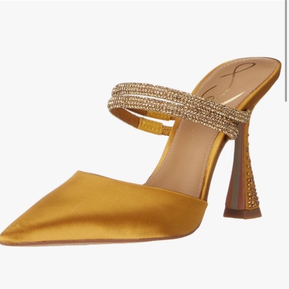 Sam Edelman Canary Yellow Diamanté heels - Picture 1 of 6